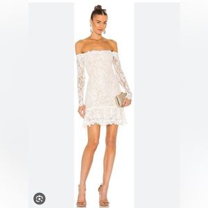 White lace size L dress- NWT